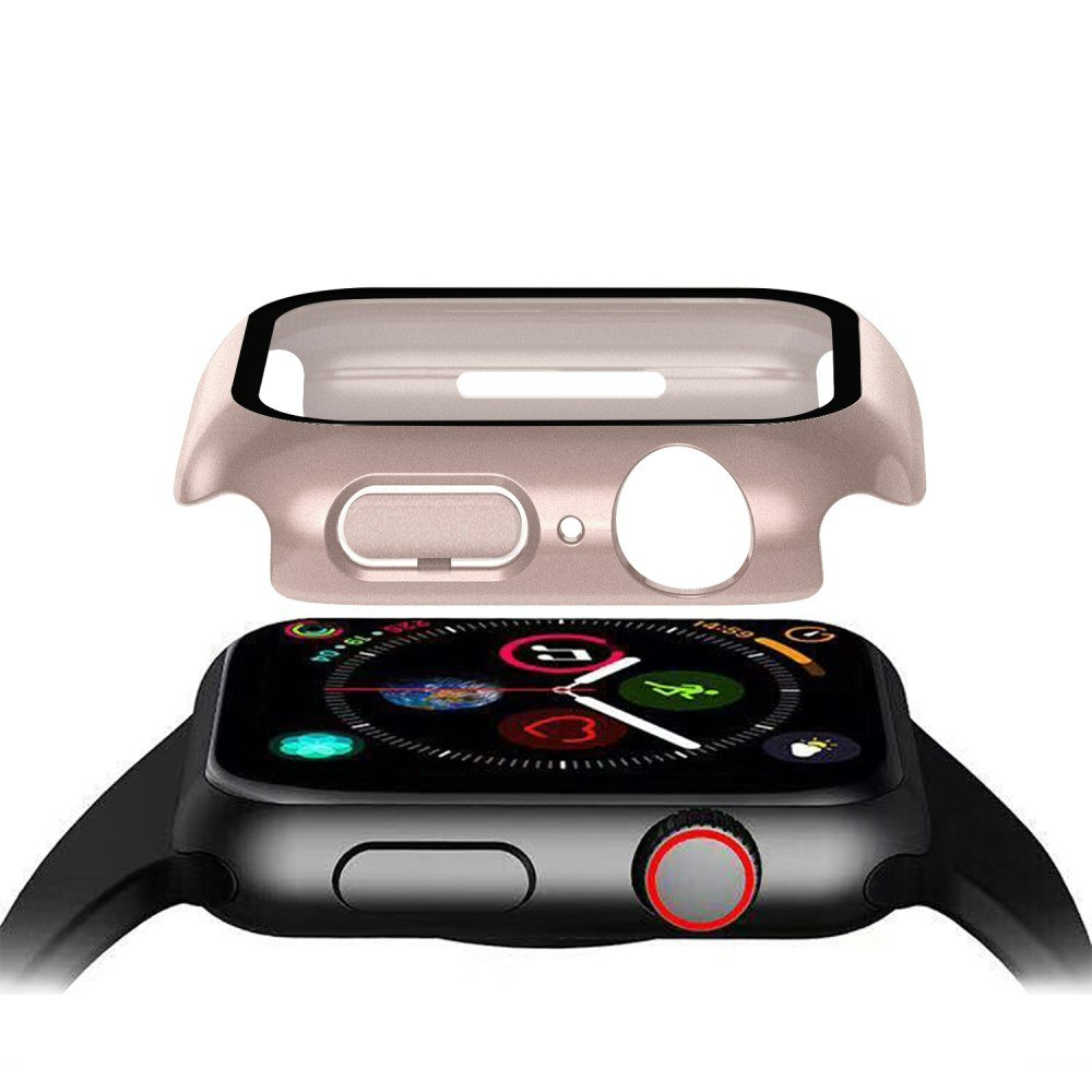 Heltäckande Skal Härdat Glas Apple Watch 38/40/42/44 mm Roséguld