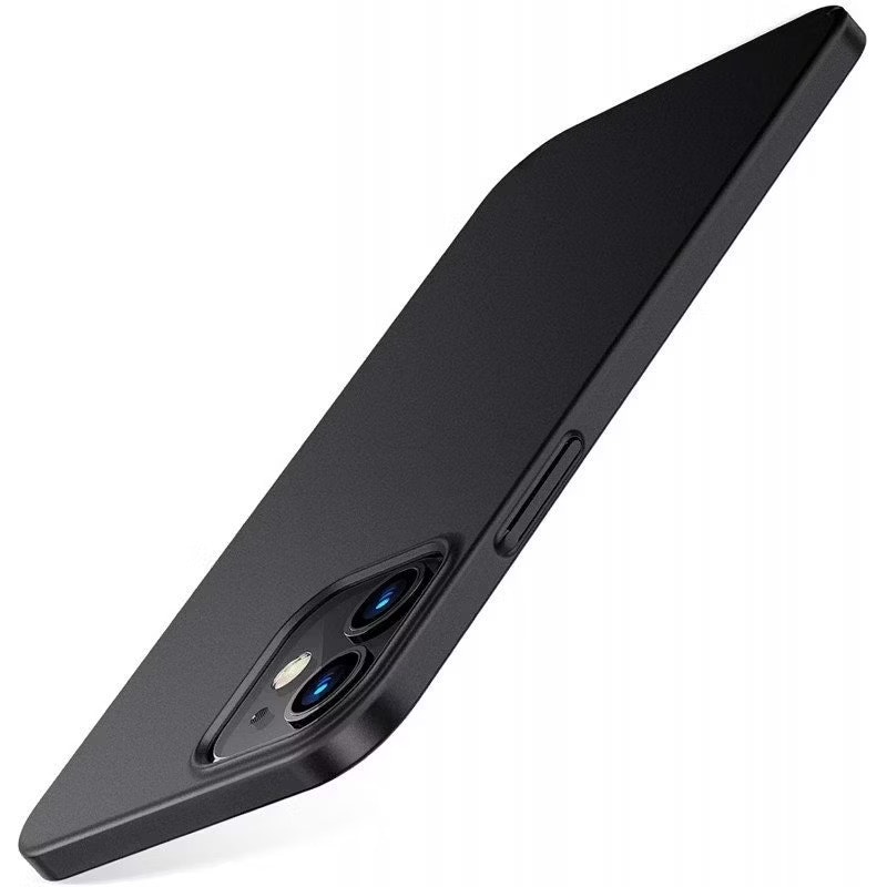 iPhone 11 - Ultratunt Stöttåligt Skal Gummibelagt Mattsvart