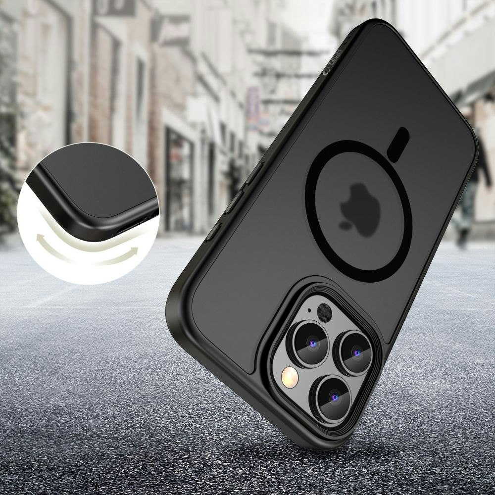 iPhone 16 Pro Max - Magsafe Skal Frostad Mattsvart Stöttåligt Svart