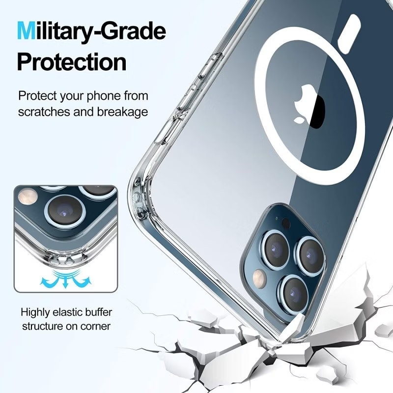 iPhone 15 Pro - Magsafe Stötdämpande Skal Transparent