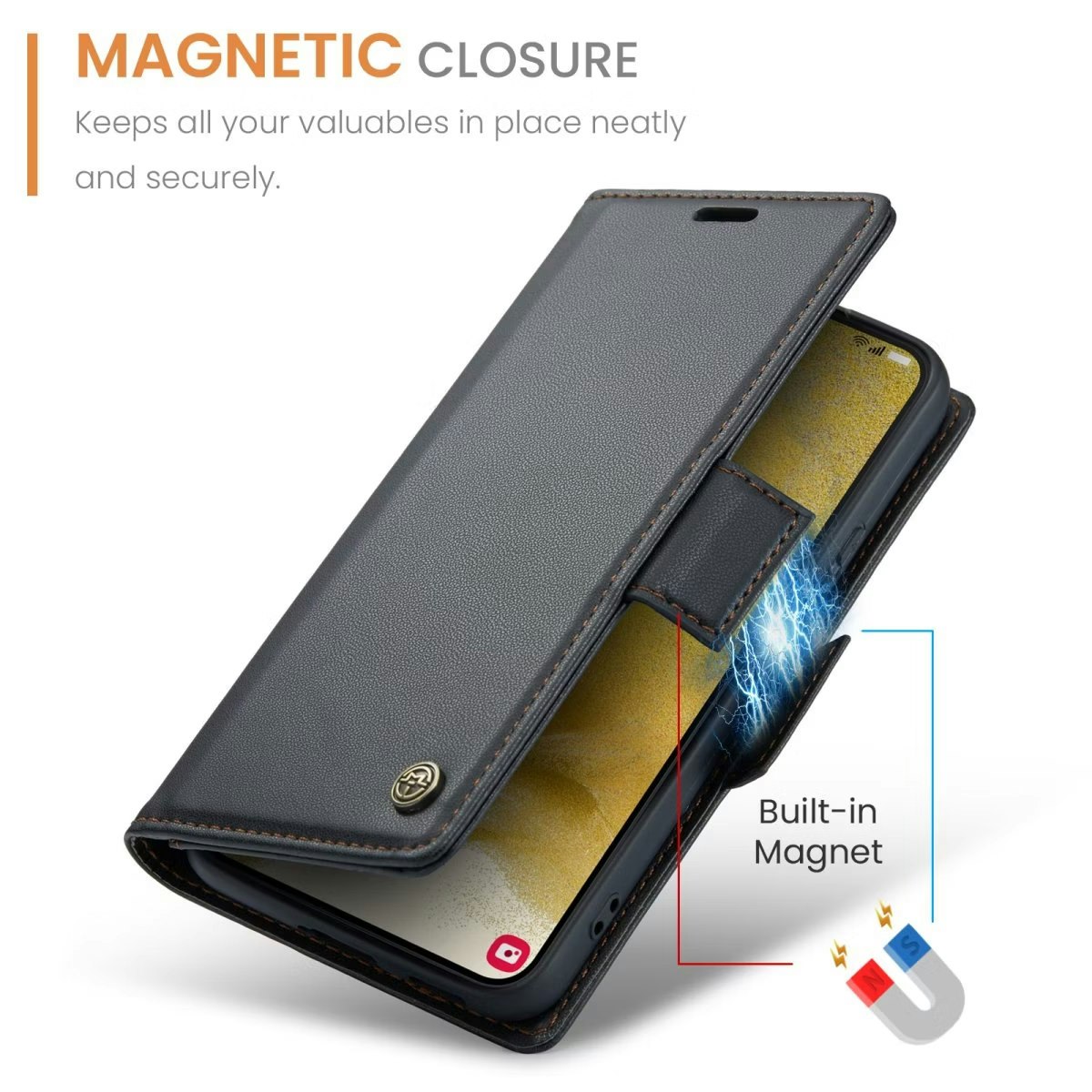 Samsung S22 - Fodral 4-FACK Premium CaseMe® Svart