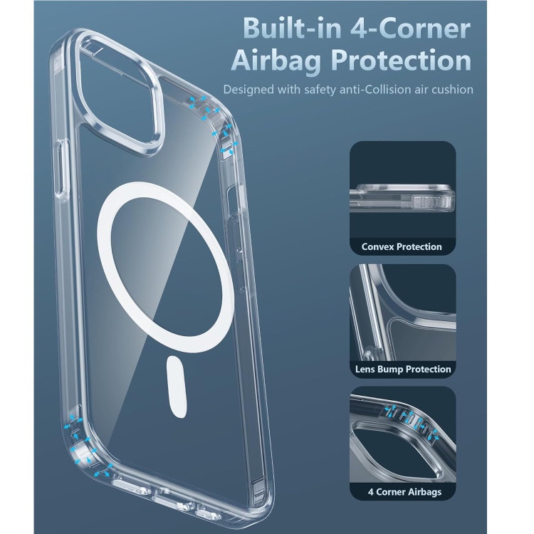 iPhone 16 Pro - Skal MagSafe Stötdämpande Transparent