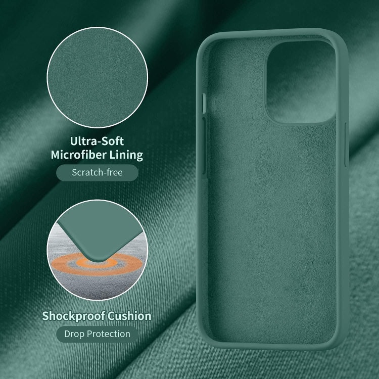 iPhone 12 - Gummibelagt Stöttåligt Silikon Skal Grön