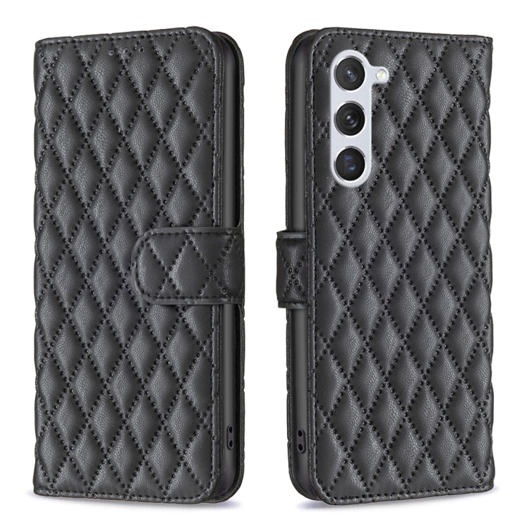Samsung S23 - Fodral läder Quilted Diamond Svart