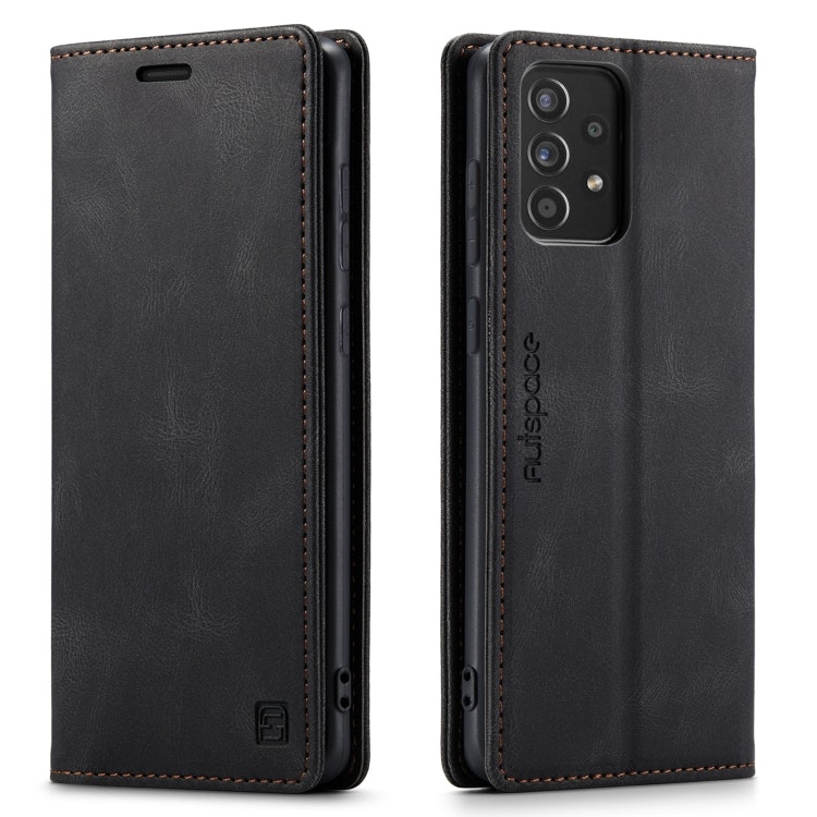 Samsung A52 / A52s - Premium Läder Fodral RFID Skyddat Svart