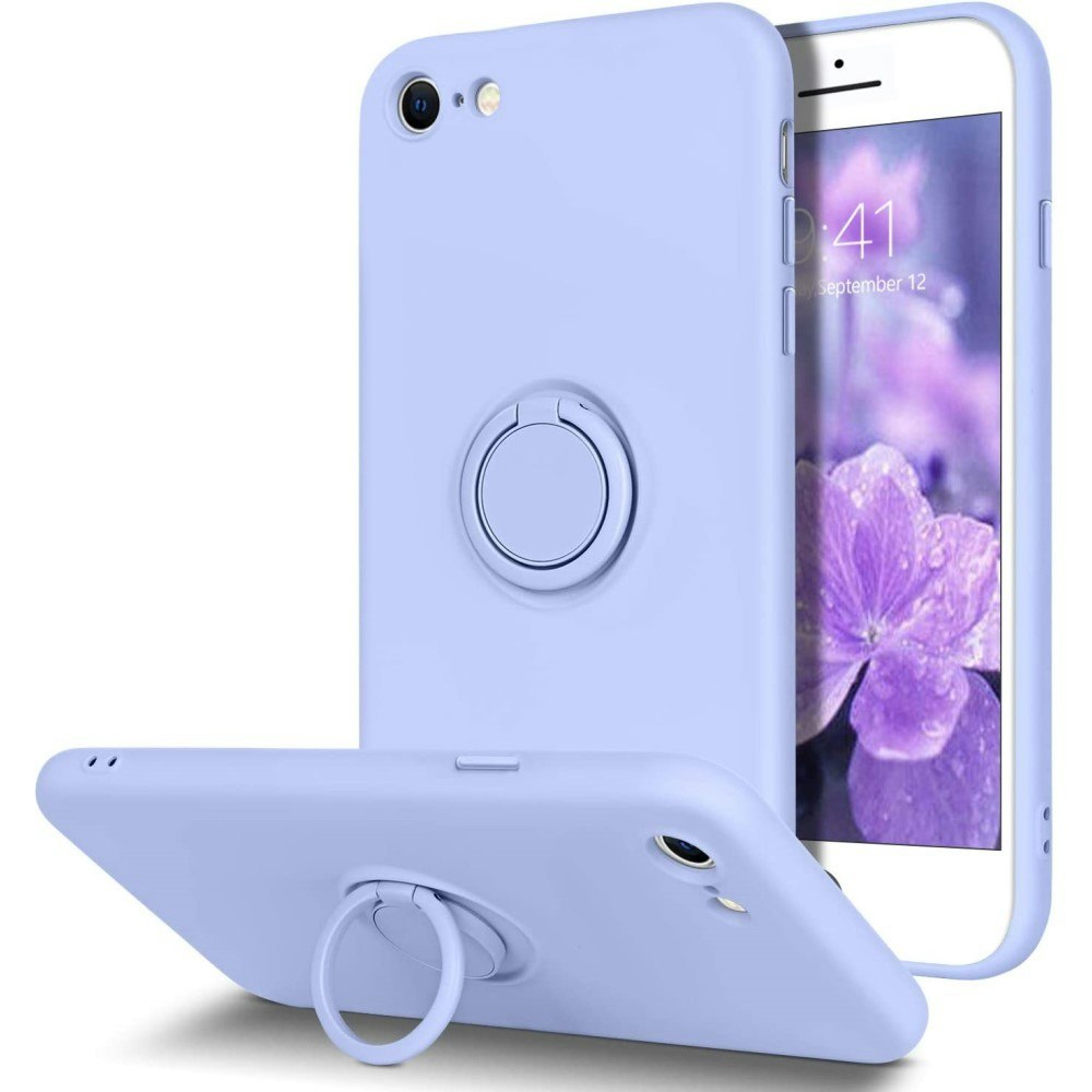 iPhone 7/8/SE - Silikonskal Magnetisk Ringhållare Välj Färg