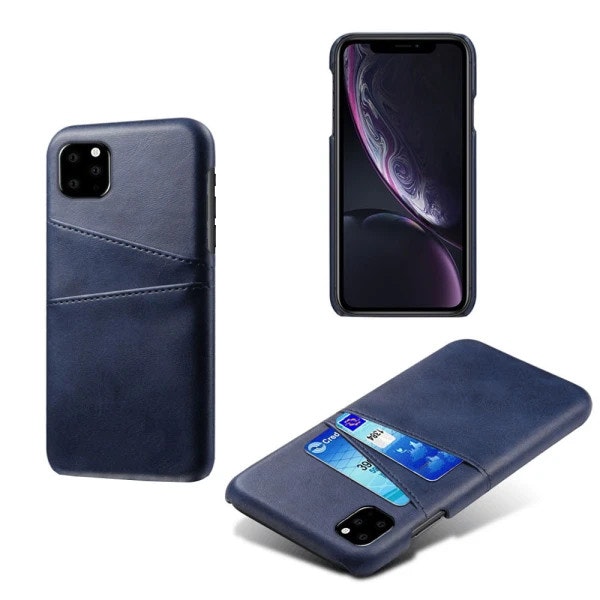 iPhone 11 - Läderskal med 2 kortfack Solid® Välj Färg