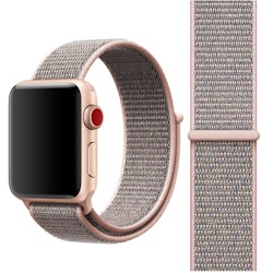 Nylon Armband Apple Watch 38/40/41mm Sportloop Kardborreband Rosa