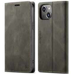 iPhone 13 - Fodral Premium Läder RFID Skyddat Brun
