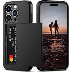 iPhone 12/12 Pro - Skal med kortfack Solid® Extra förstärkt Svart