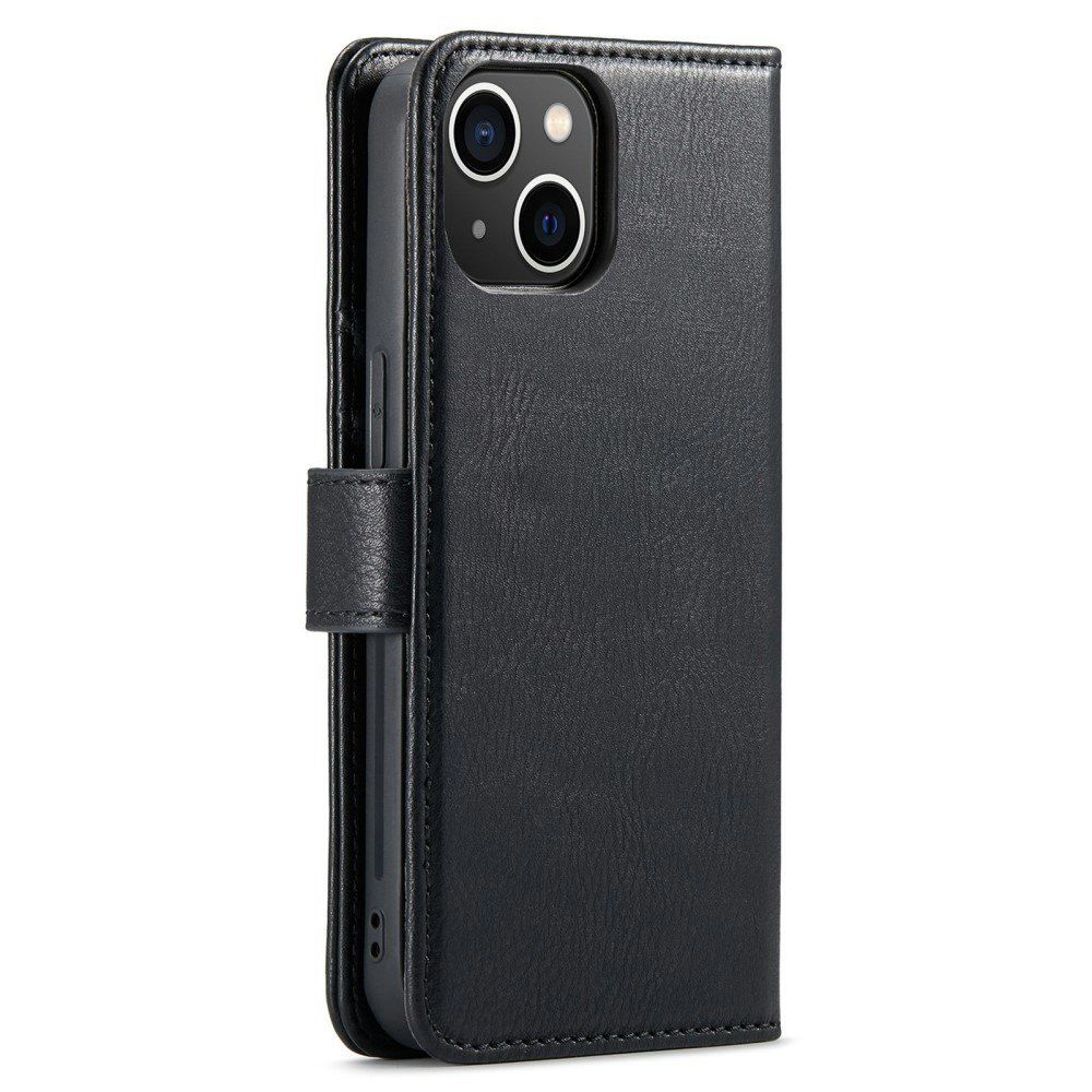 iPhone 14 - DG.MING® 2in1 Magnet Läder Fodral Svart