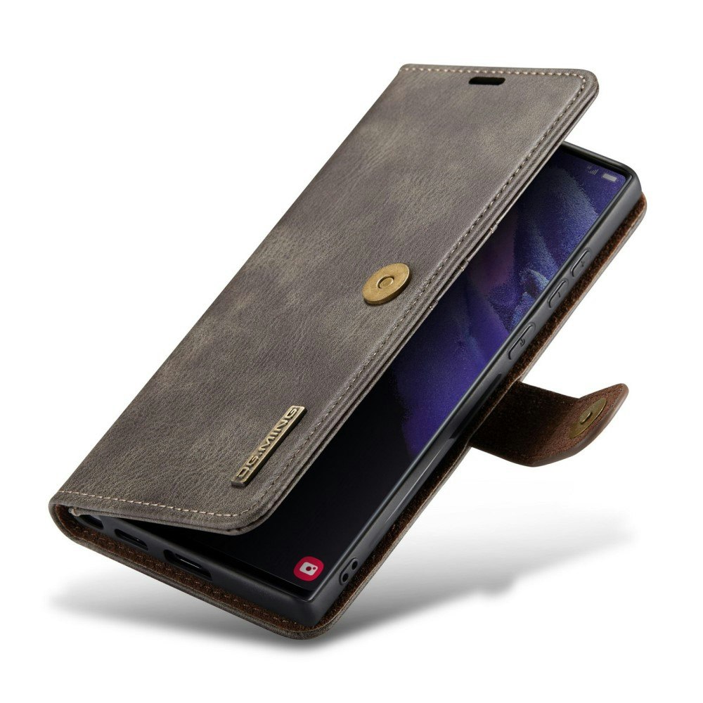 Samsung S23 Ultra - DG.MING® 2in1 Magnet Läder Fodral Grå
