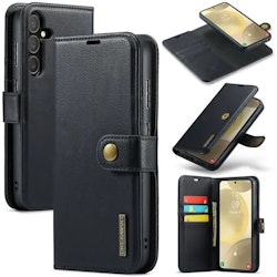 Samsung S24 - DG.MING® 2in1 Magnet Läder Fodral Svart
