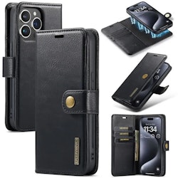 iPhone 12/12 Pro - DG.MING® 2in1 Magnet Plånboksfodral Svart