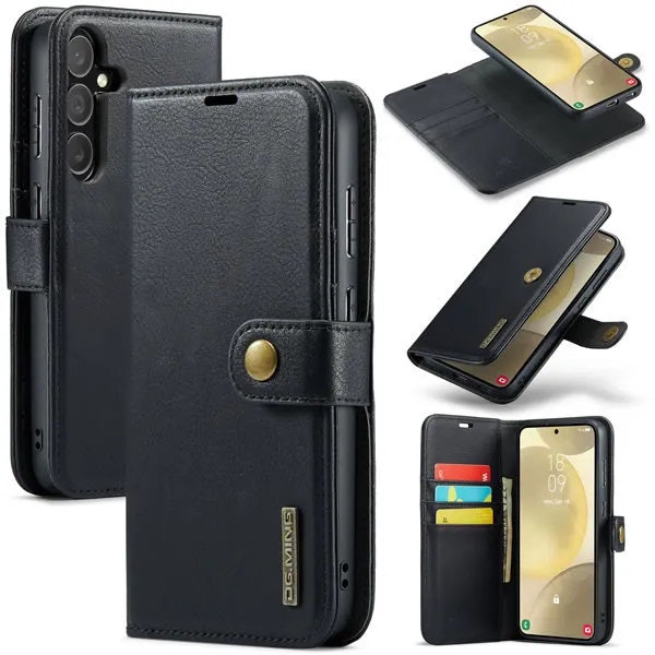 Samsung Galaxy S25 - Fodral DG.MING® 2in1 Magnet Läder Svart