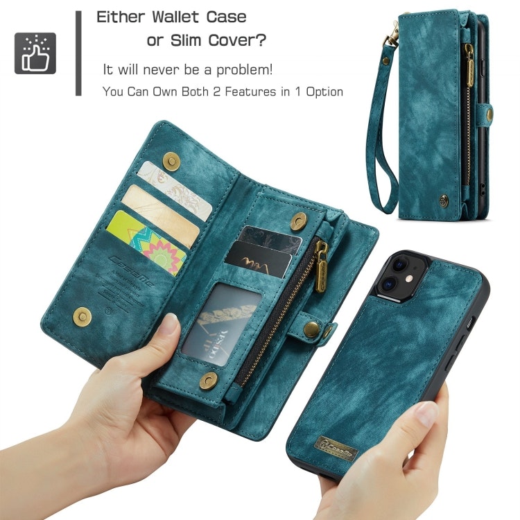 iPhone 11 - CaseMe® 2in1 Magnet Plånboksfodral Blå