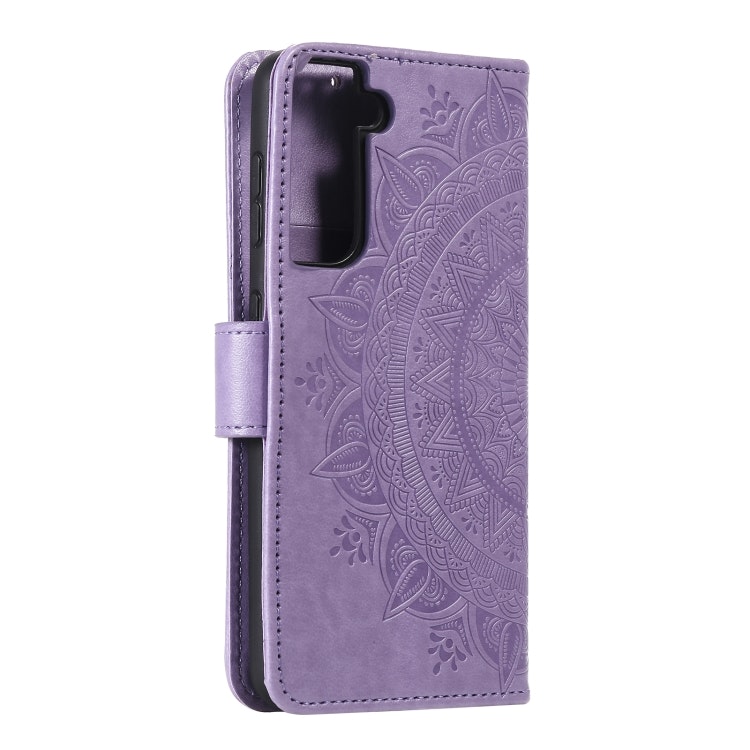 Samsung S21 - Praktiskt Fodral Mandala Kortfack Lila