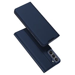 Samsung S21 FE - DUX DUCIS® Slim Läder Fodral Blå