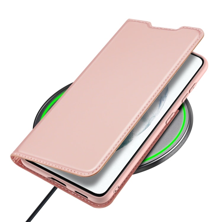 Samsung S21 FE- DUX DUCIS® Slim Pro Läder Fodral Roséguld