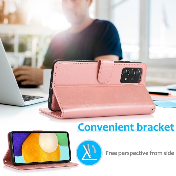 Samsung A52/A52s - 2in1 Magnet Läder Fodral Roséguld