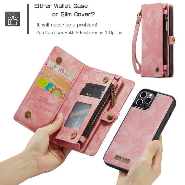 iPhone 13 Pro Max - CaseMe® 2in1 Magnet Plånboksfodral Rosa