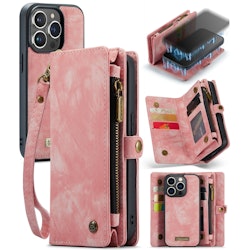 iPhone 13 Pro Max - CaseMe® 2in1 Magnet Plånboksfodral Rosa