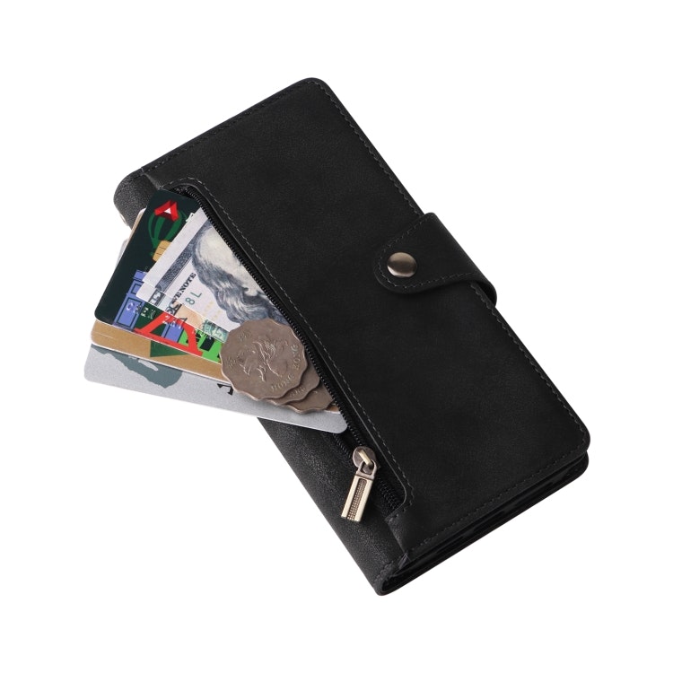 iPhone 14 Pro Max - Multifunktionellt Solid® Läder Fodral Svart