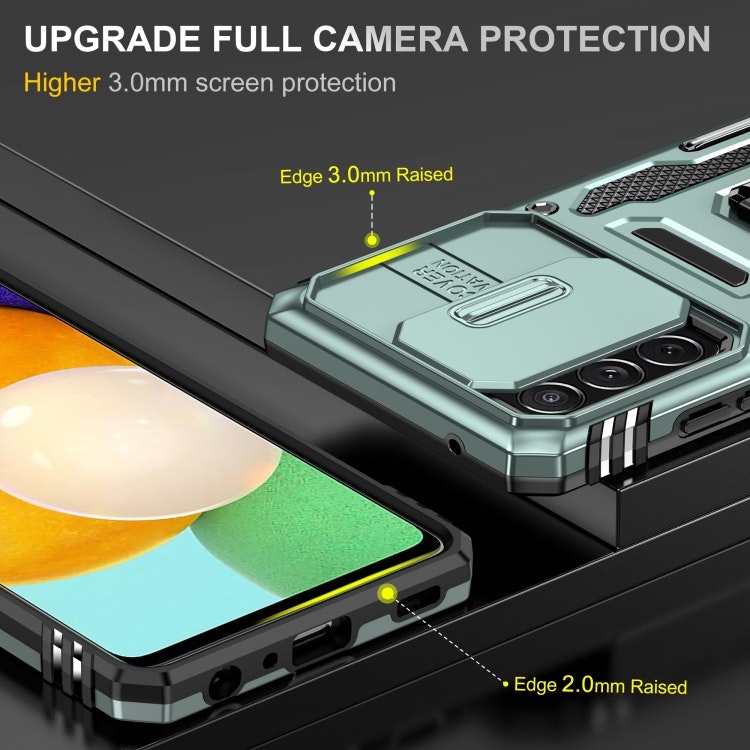 Samsung A52/A52s -  Skal CamShield / Kameraskydd Ringhållare Grön