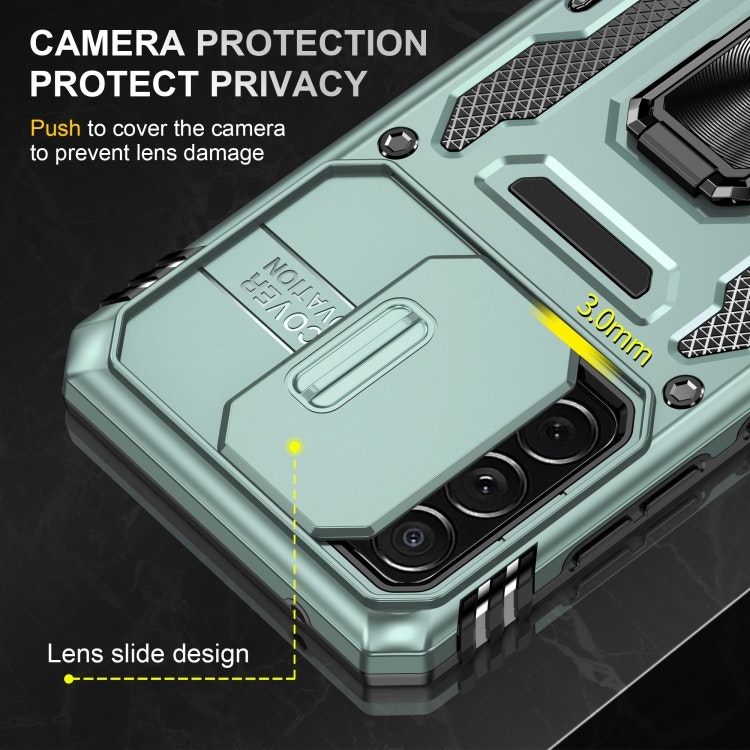Samsung A52/A52s -  Skal CamShield / Kameraskydd Ringhållare Grön