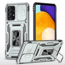 Samsung A52/A52s - Skal Kameraskydd Hybrid Ringhållare Silver