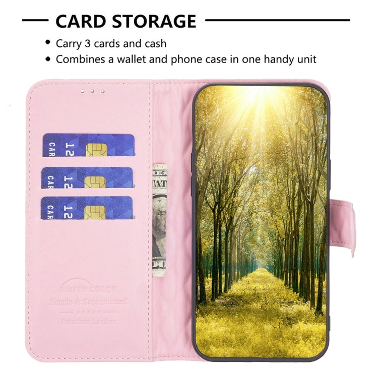 Samsung S23 - Praktiskt Fodral 4-FACK Mönster Rosa