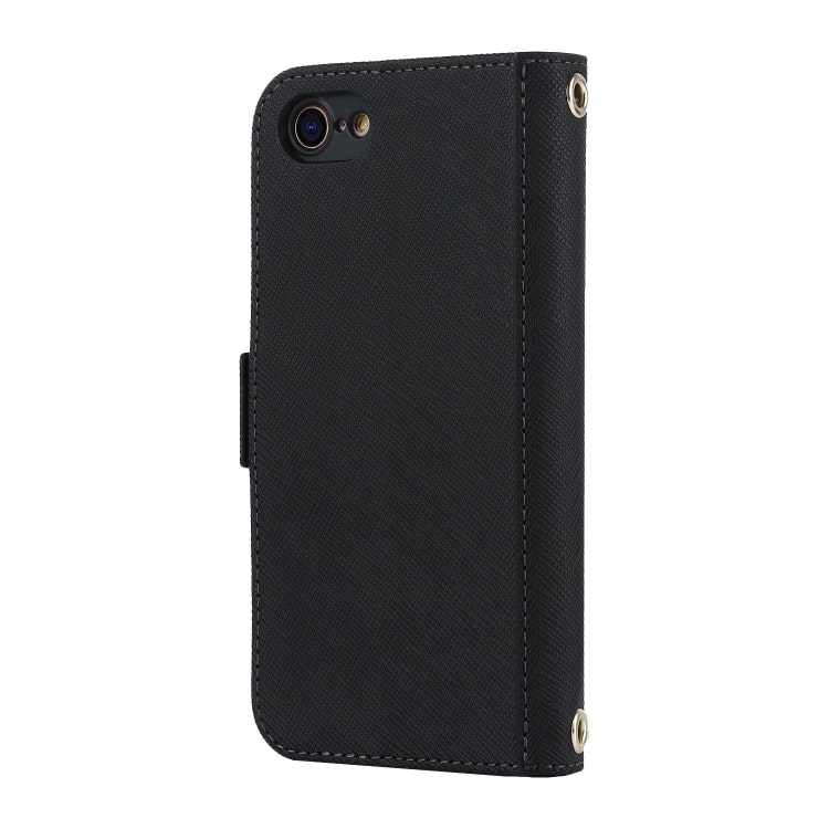 iPhone 7/8/SE - Elegant Plånboksfodral Med Spegel Svart