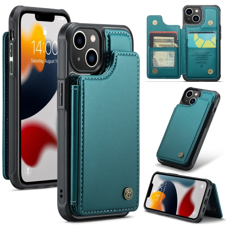 iPhone 13 - Skal 4-FACK RFID Skyddat CaseMe® Grön
