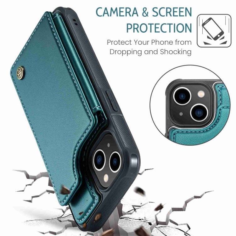 iPhone 13 - Skal 4-FACK RFID Skyddat CaseMe® Grön