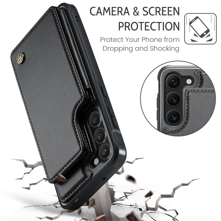 Samsung S23 - Skal 4-FACK RFID Skyddat CaseMe® Svart