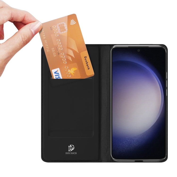 Samsung S24 - DUX DUCIS® Slim Läder Fodral Svart