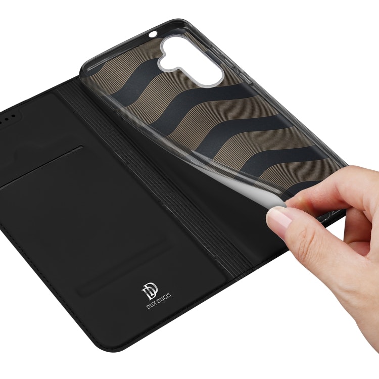 Samsung S24 - DUX DUCIS® Slim Läder Fodral Svart