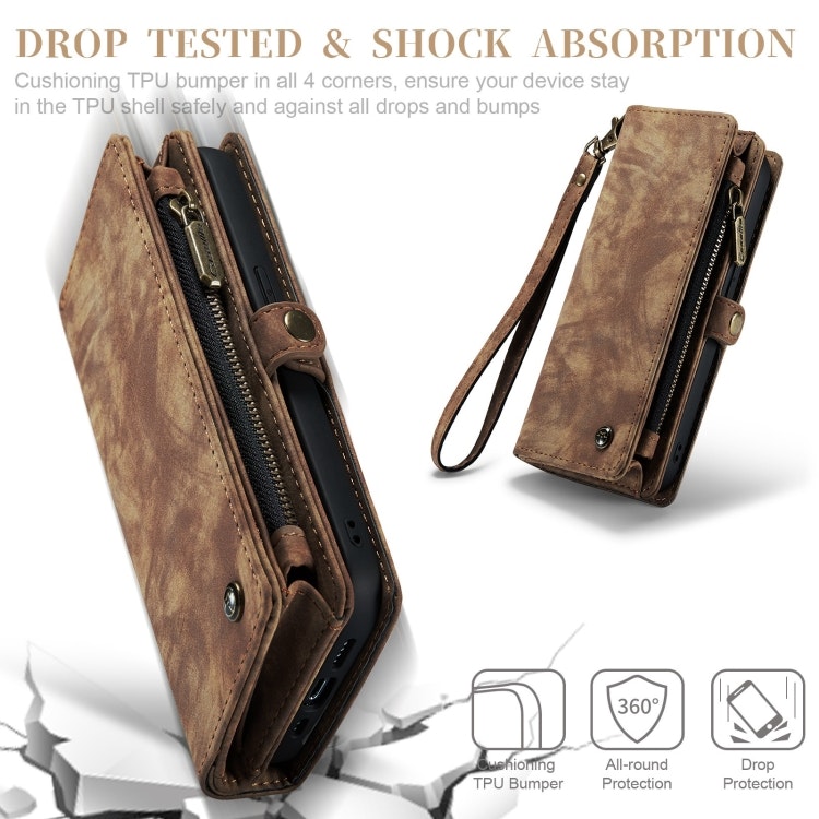 iPhone 12/12 Pro - CaseMe® 2in1 Magnet Plånboksfodral Brun