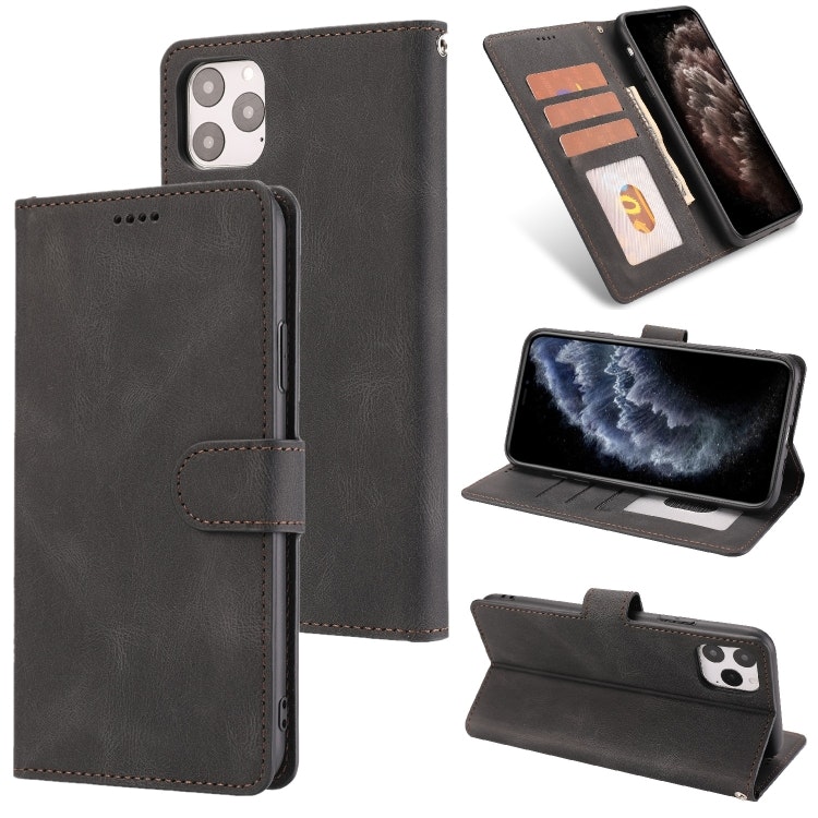 iPhone 12/12 Pro - Solid® Klassiskt Läder fodral Svart