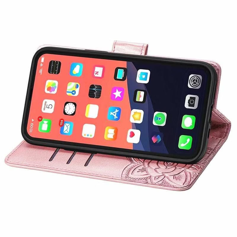 iPhone 13 - Fodral 4-FACK Motiv Fjäril Roséguld