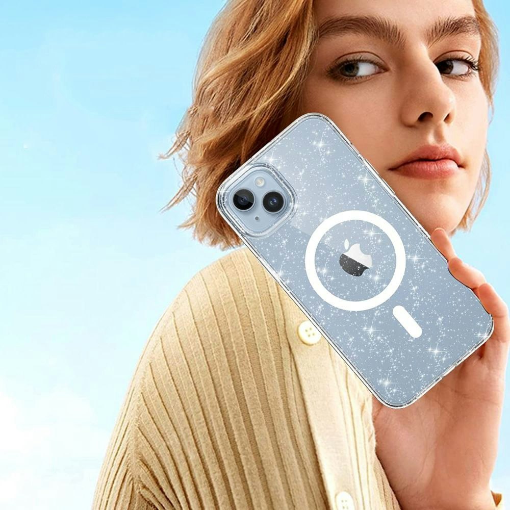 iPhone 13 - Magsafe Skal Transparent Glitter