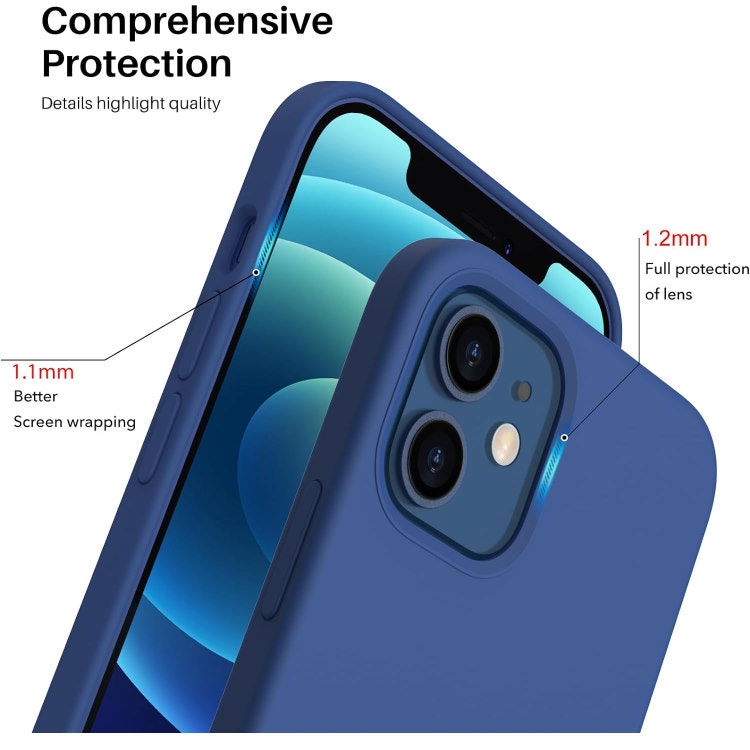 iPhone 11 - Gummibelagt Stöttåligt Silikon Skal Blå
