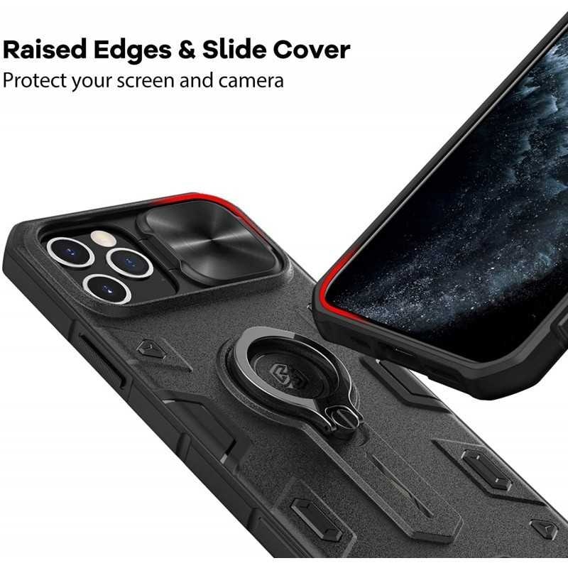 iPhone 13 Pro - Stöttåligt Skal CamShield Ringhållare Nillkin Svart