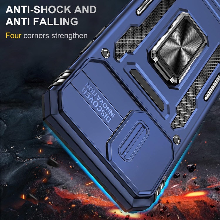 iPhone 13 Pro Max - Skal CamShield / Kameraskydd Stöttåligt Blå