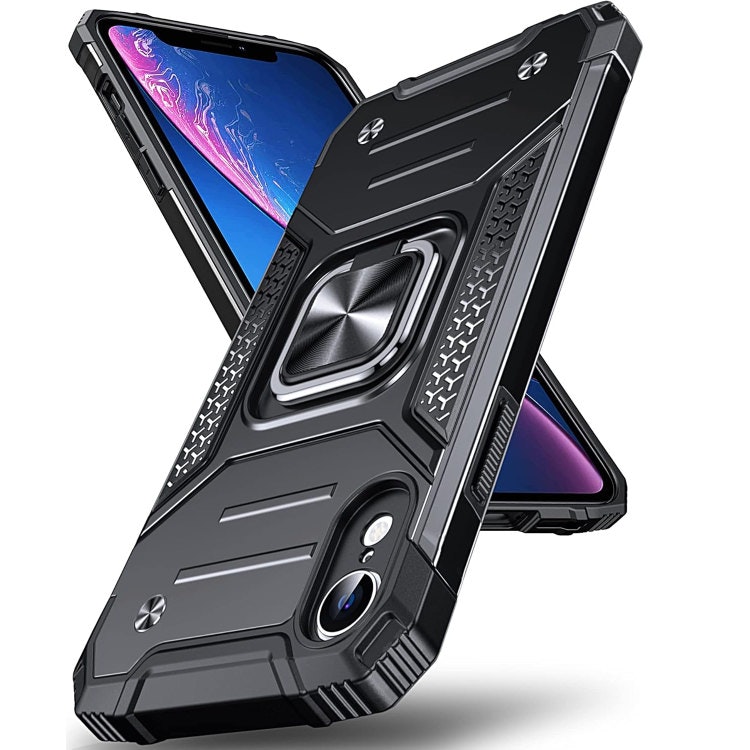 iPhone X/XS - Skal med Kickstand Solid® Extra förstärkt Svart