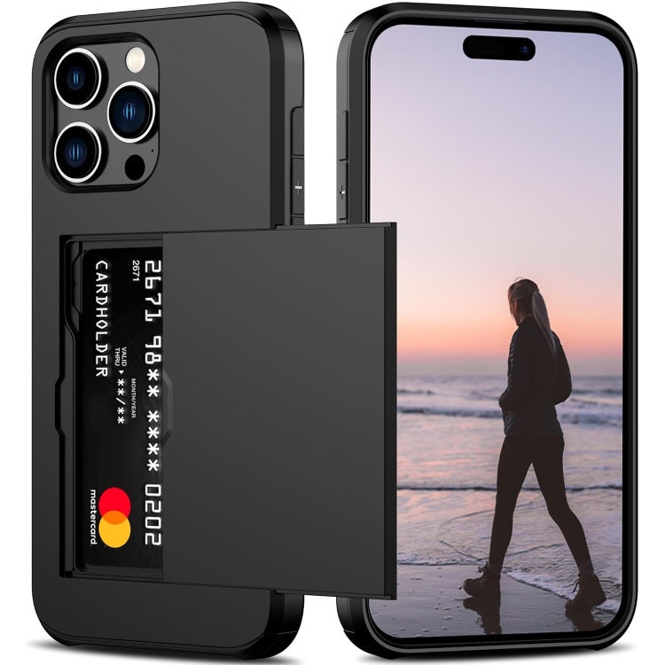 iPhone 13 Pro Max - Skal Stöttåligt Kortplats Svart