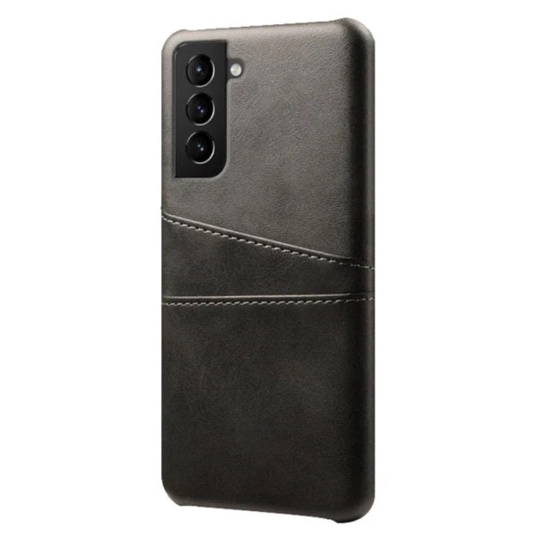 Samsung S22 - Läder Skal 2-FACK Svart