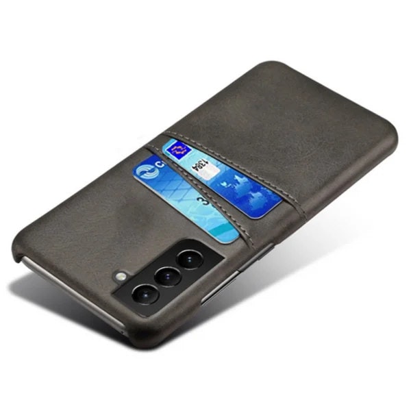 Samsung S22 - Läder Skal 2-FACK Svart