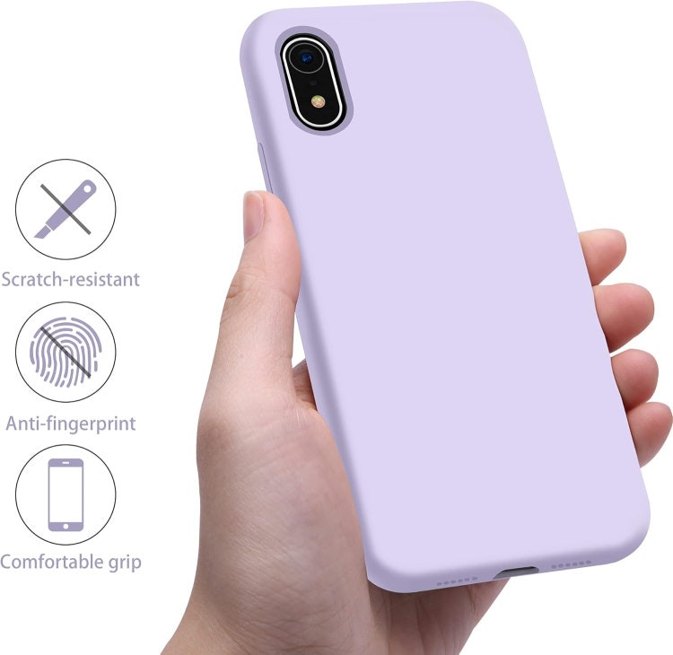 iPhone XR - Gummibelagt Silikon Skal Skin Pro® Lila