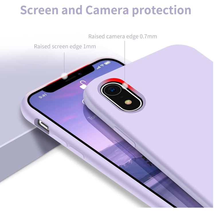 iPhone XR - Gummibelagt Silikon Skal Skin Pro® Lila